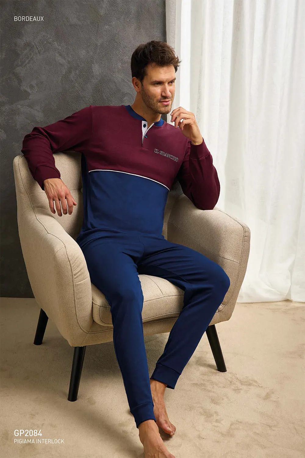 Pigiama in CALDO COTONE uomo GRANCHIO – GP2084 - immagine 2