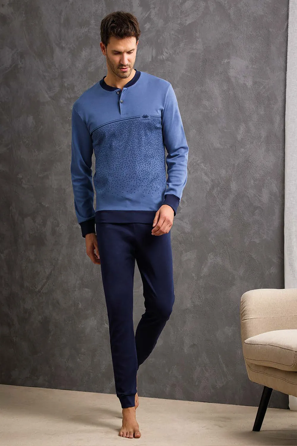 Pigiama in CALDO COTONE uomo GRANCHIO – GP2089 - immagine 3