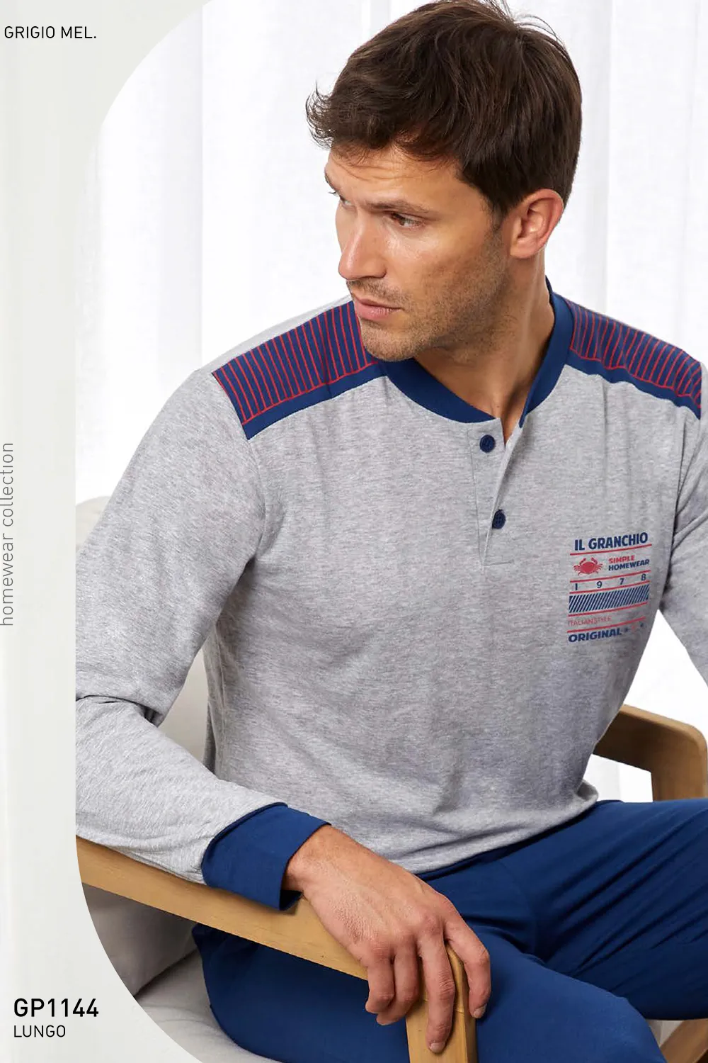 Pigiama in COTONE uomo IL GRANCHIO – GP1144 - immagine 3