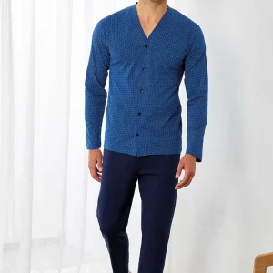 Pigiama aperto calibrato in COTONE uomo IL GRANCHIO – GP1149AC