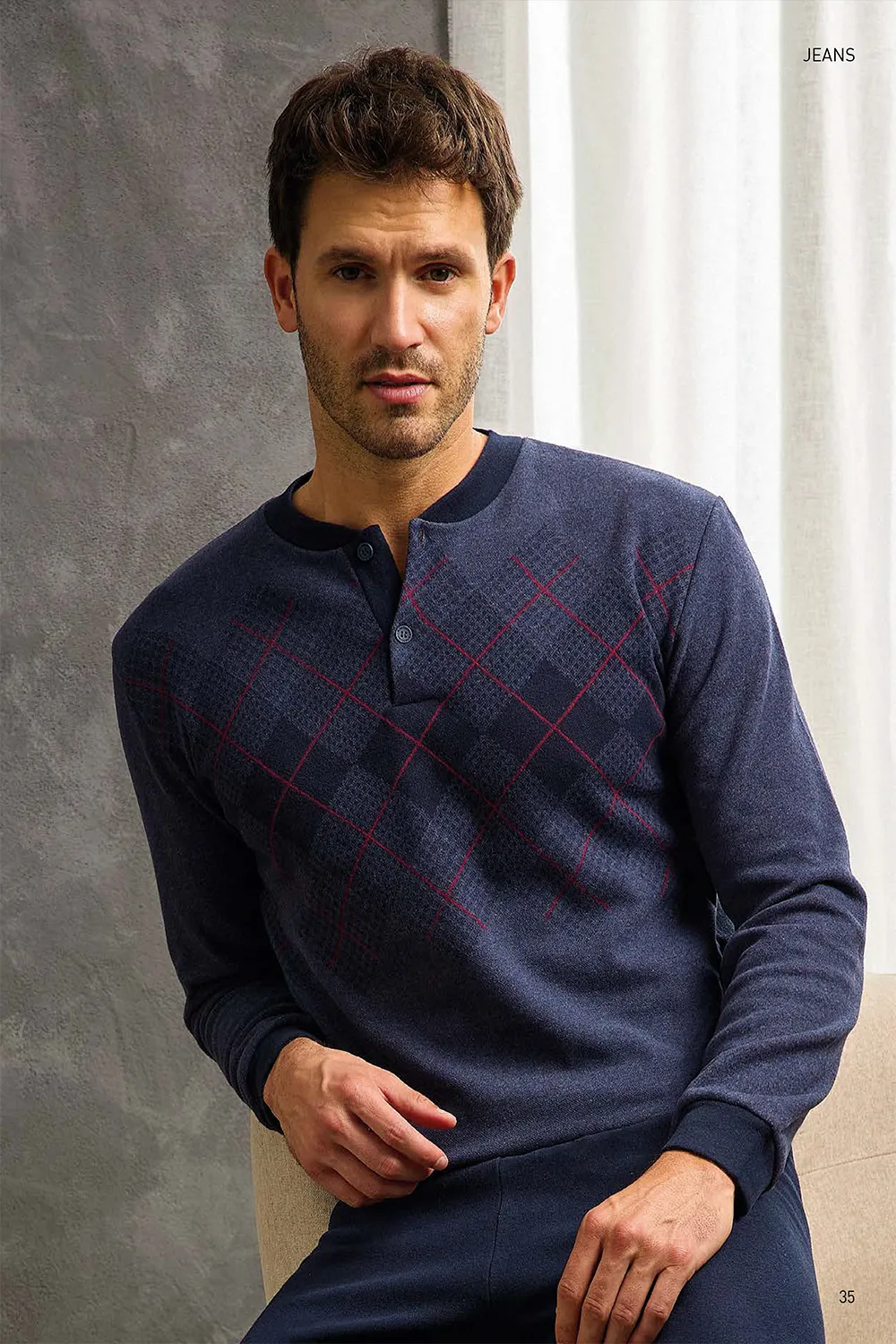 Pigiama in PUNTO MILANO uomo GRANCHIO – GP2100 - immagine 2