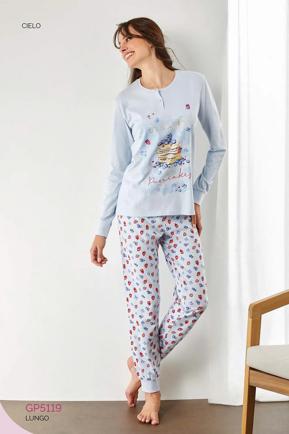 Pigiama in COTONE donna IL GRANCHIO – GP5119 - immagine 3