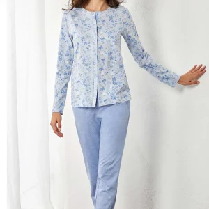 Pigiama aperto in COTONE donna IL GRANCHIO – GP5122A