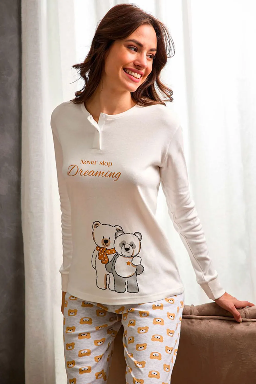 Pigiama in CALDO COTONE donna GRANCHIO – Gp6097 - immagine 2