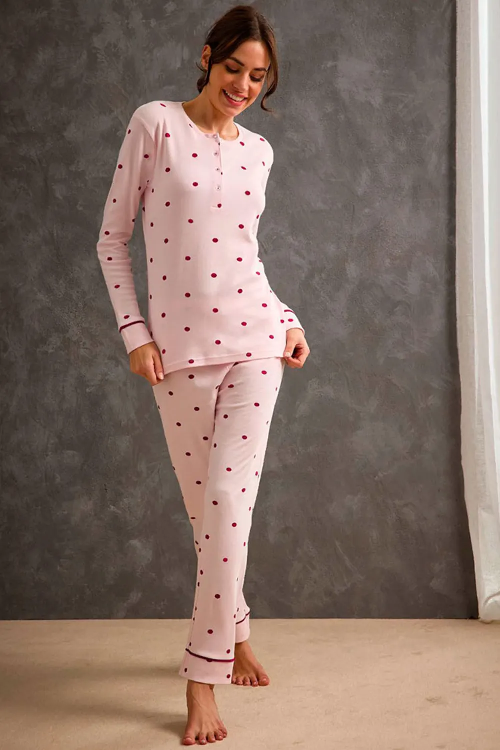 Pigiama in CALDO COTONE donna GRANCHIO – GP6098 - immagine 2