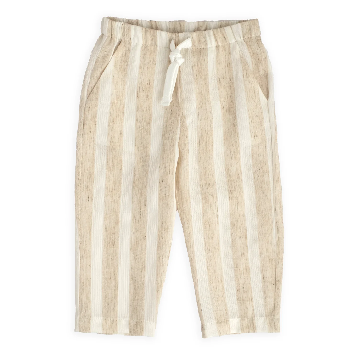 PANTALONE LINO RIGATO - immagine 2
