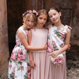 TOP IN RASO STAMPATO CON FIOCCO