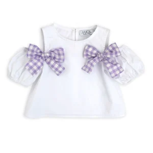 TOP IN POPELINE CON FIOCCHI VICHY