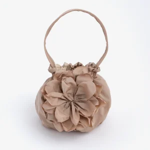 BORSINA CON FIORE BEIGE