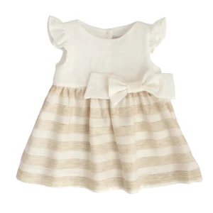 ABITO LINO GONNA RIGATA