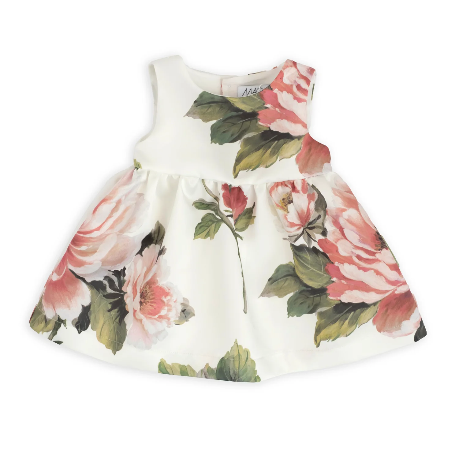 ABITO IN RASO STAMPA FIORI - immagine 2