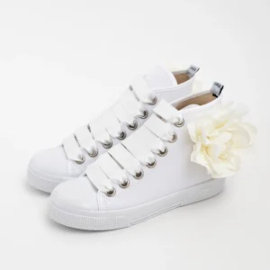 SNEAKERS IN TELA CON FIORE