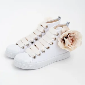 SNEAKERS IN TELA CON FIORE
