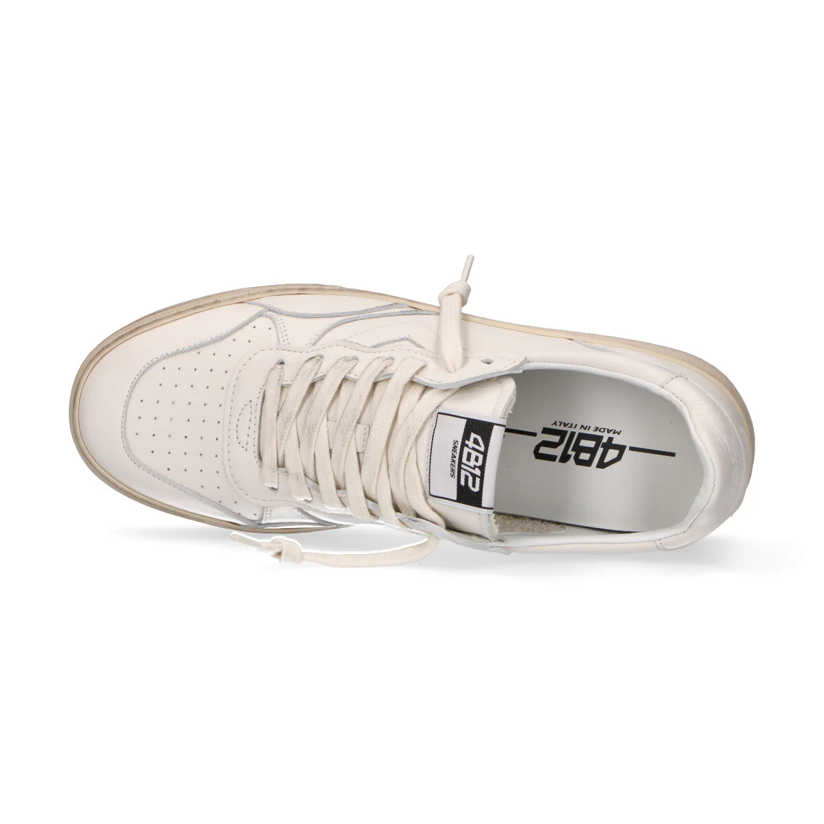 4B12 sneaker Hyper pelle bianca - immagine 4