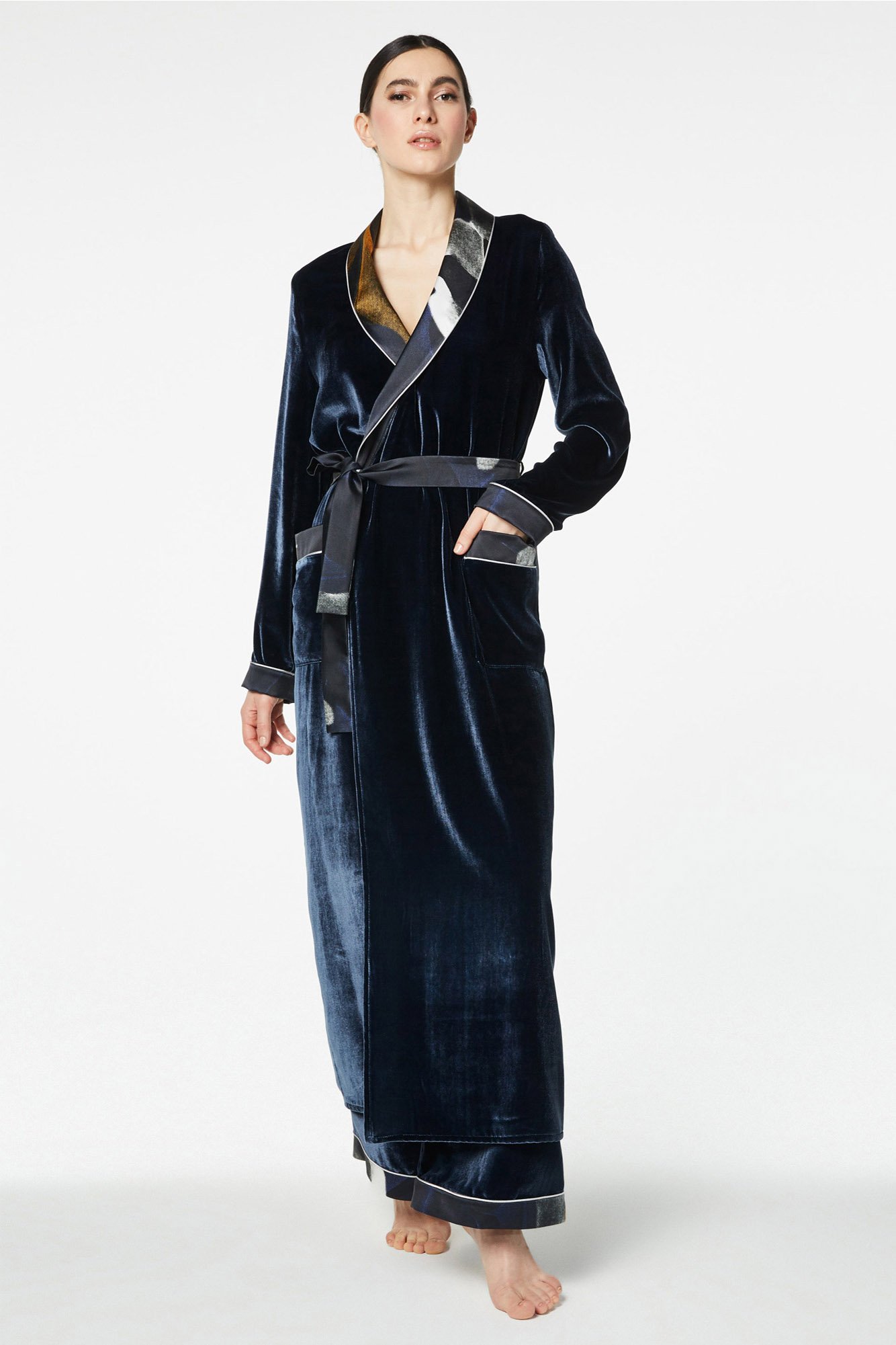 Carolin – Vestaglia lunga in velluto di seta - immagine 8