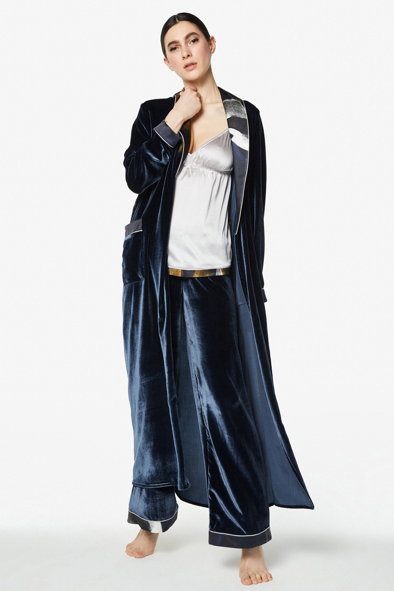 Carolin – Vestaglia lunga in velluto di seta - immagine 7