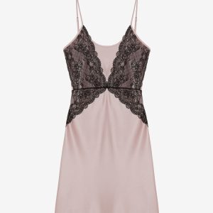 Sottoveste in raso e pizzo