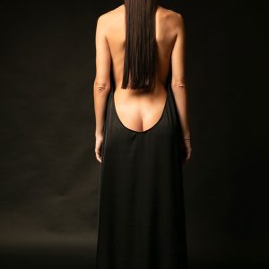 Selene-Sottoveste lunga con scollatura retro