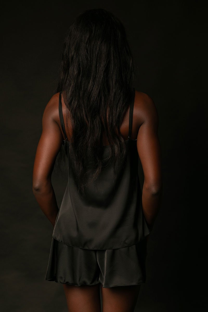 Deborah-Top in raso con dettagli cuore - immagine 3