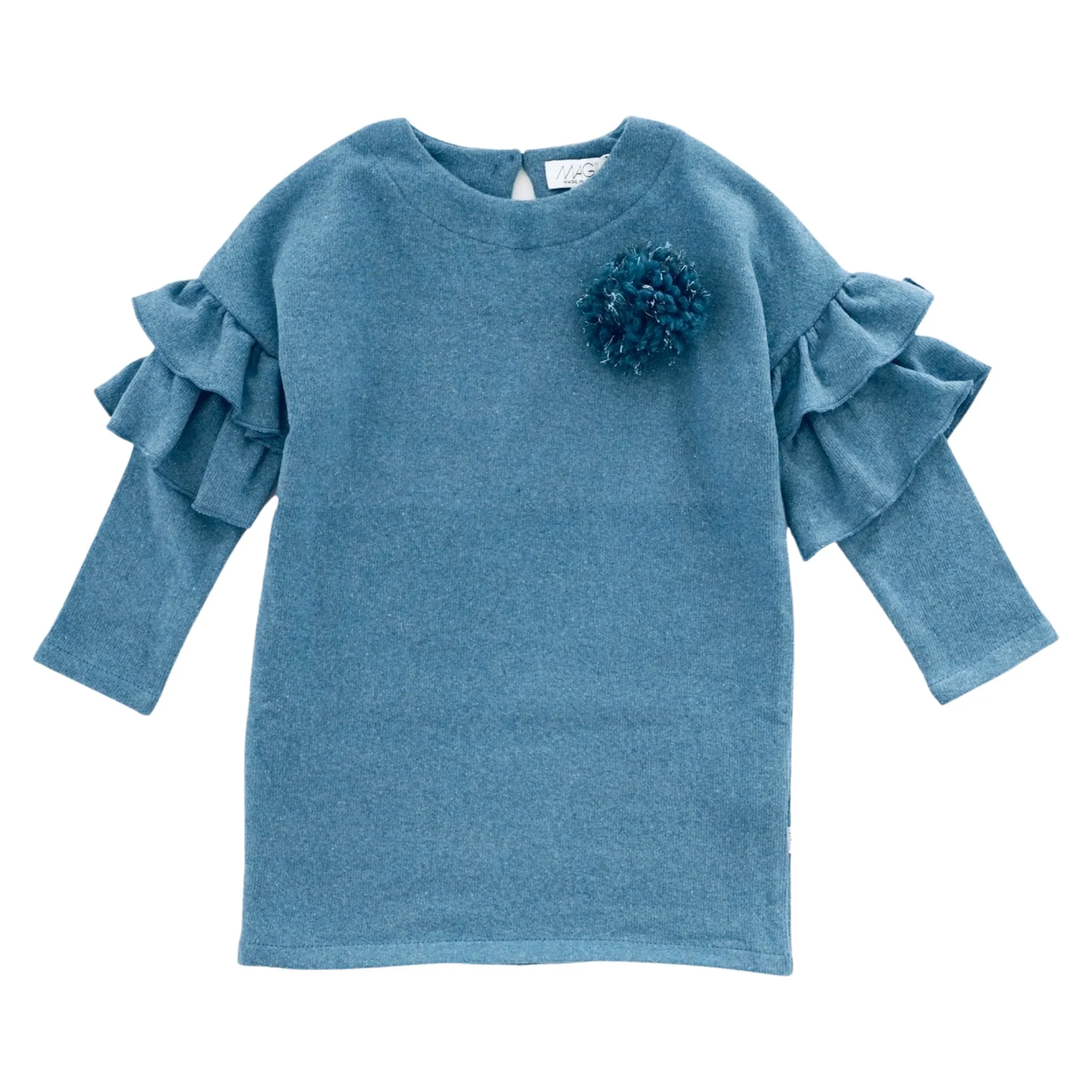 ABITO CALDO COTONE CON VOLANT - immagine 2