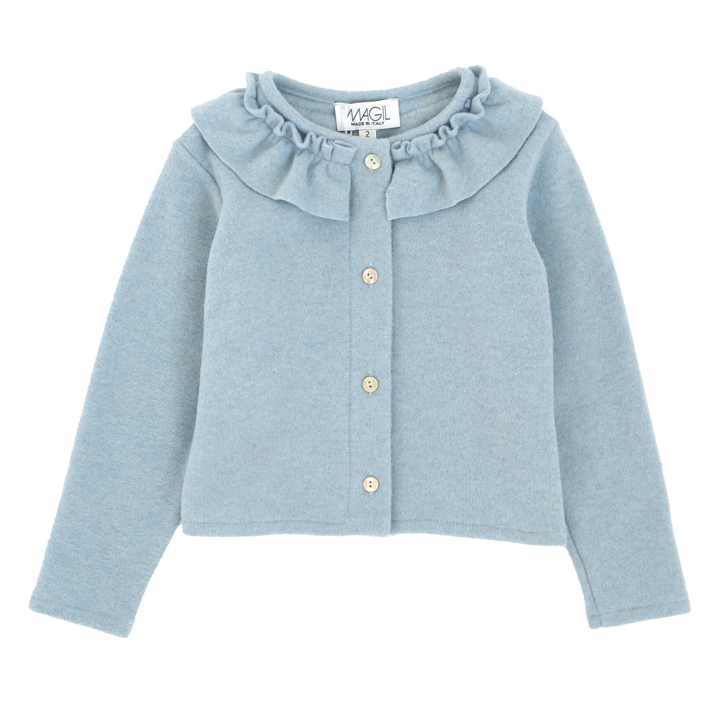 CARDIGAN PUNTO MILANO CON ROUCHES - immagine 4