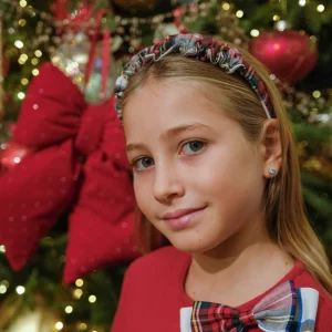 CERCHIETTO ARRICCIATO SCOZZESE ROSSO