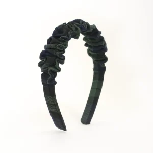 CERCHIETTO ARRICCIATO SCOZZESE BLU