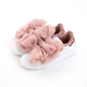 SNEAKER ORSETTO CON FIOCCHI TULLE