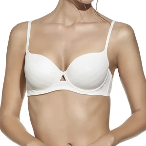 Reggiseno con ferretto e coppe imbottite in morbido tessuto con motivo a righe coppa C Selene – JULIA
