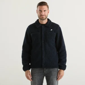 K-way field jacket Cameron in sherpa blu