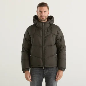 K-way giubbino Quill con cappuccio imbottito fango