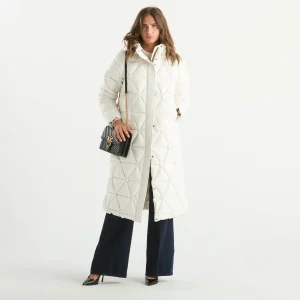 K-way giubbotto Ruenne trapuntato tessuto panna