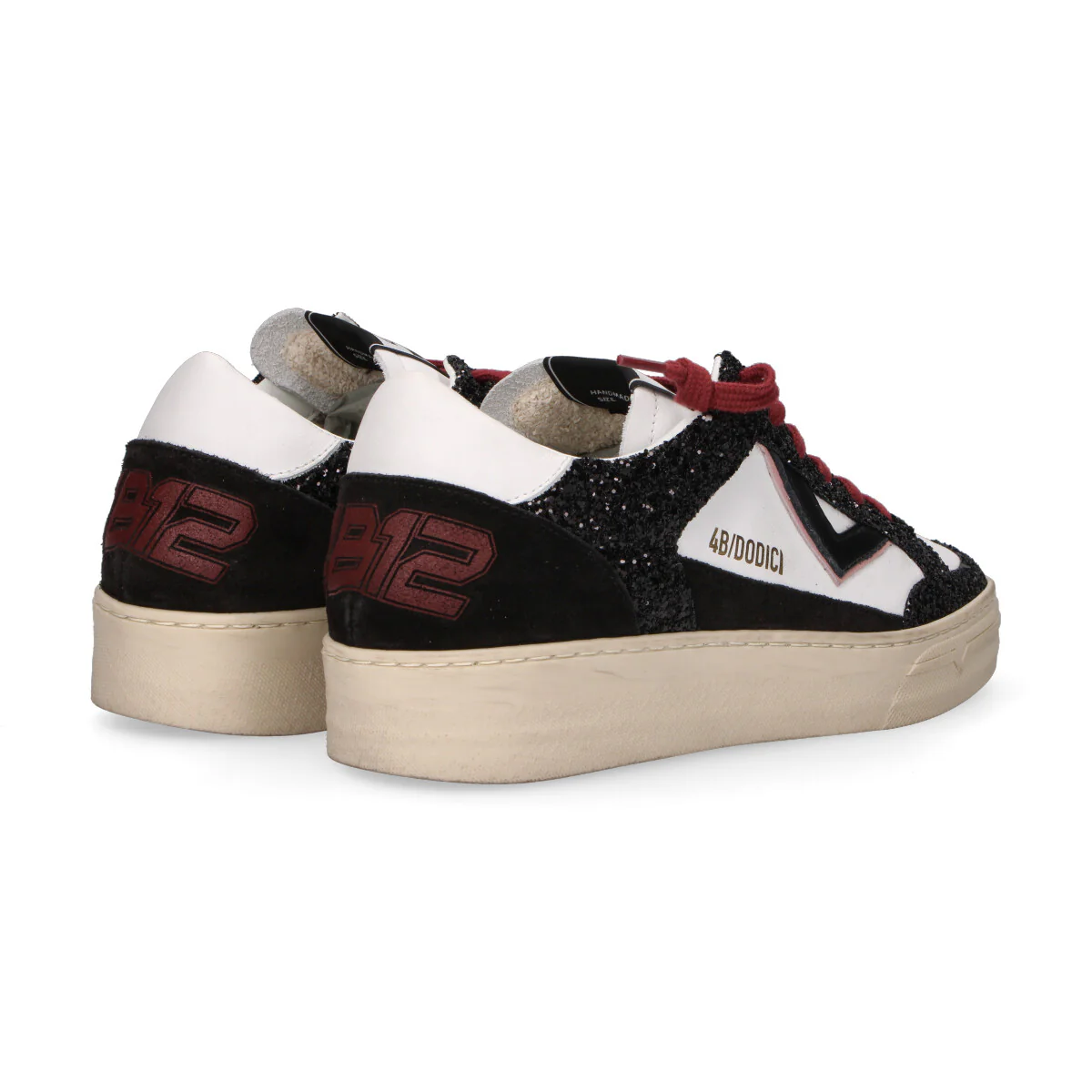 4B12 sneaker Kyle glitter nero bordeaux - immagine 8