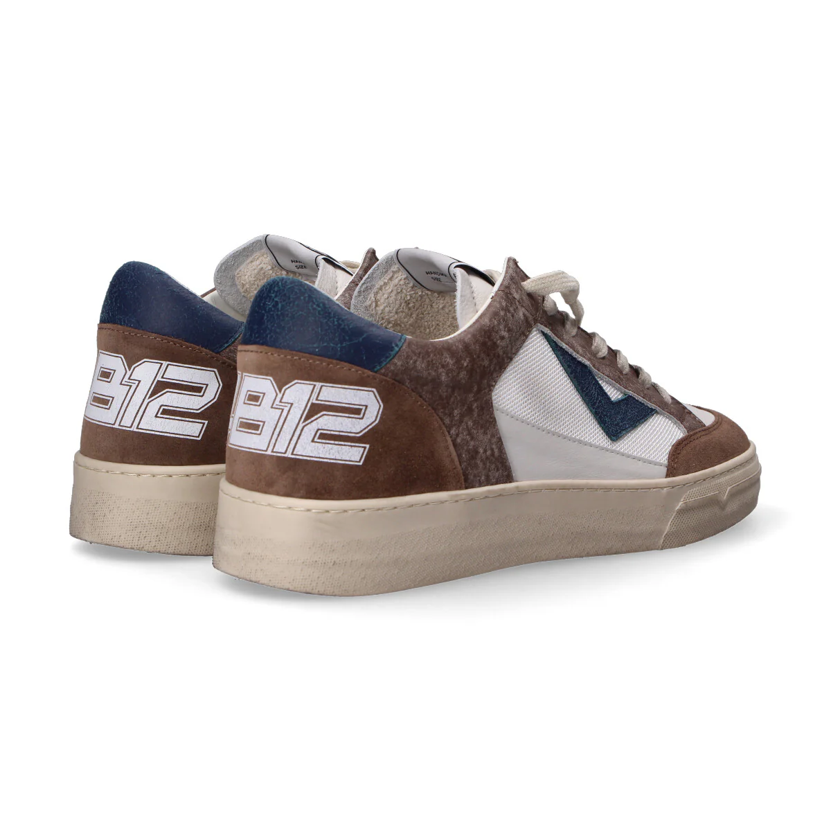 4B12 sneaker Kyle pelle marrone blu - immagine 8