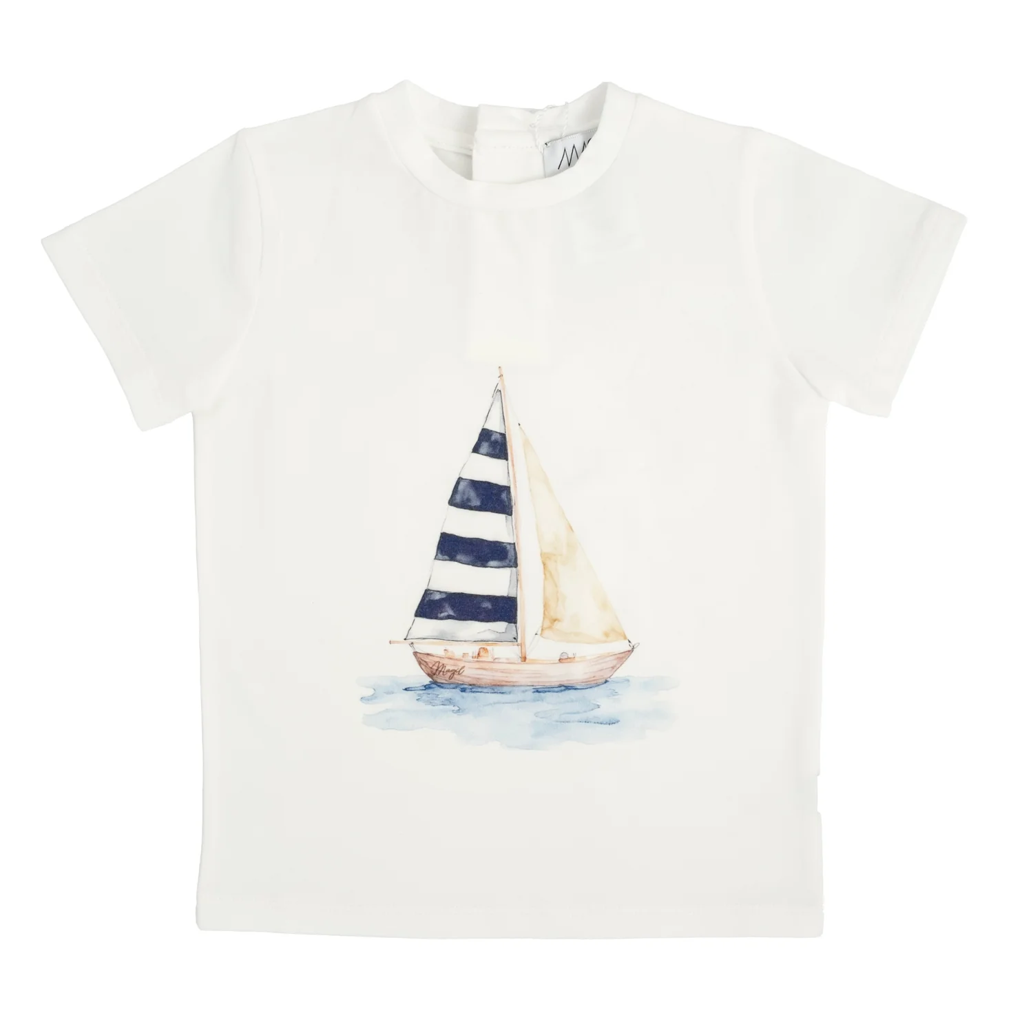 T-SHIRT STAMPA BARCA A VELA