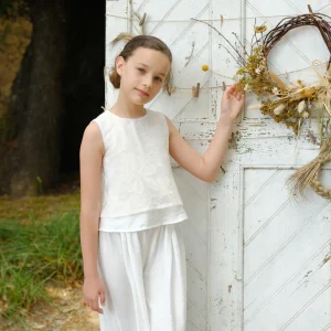 TOP CON TULLE RICAMATO