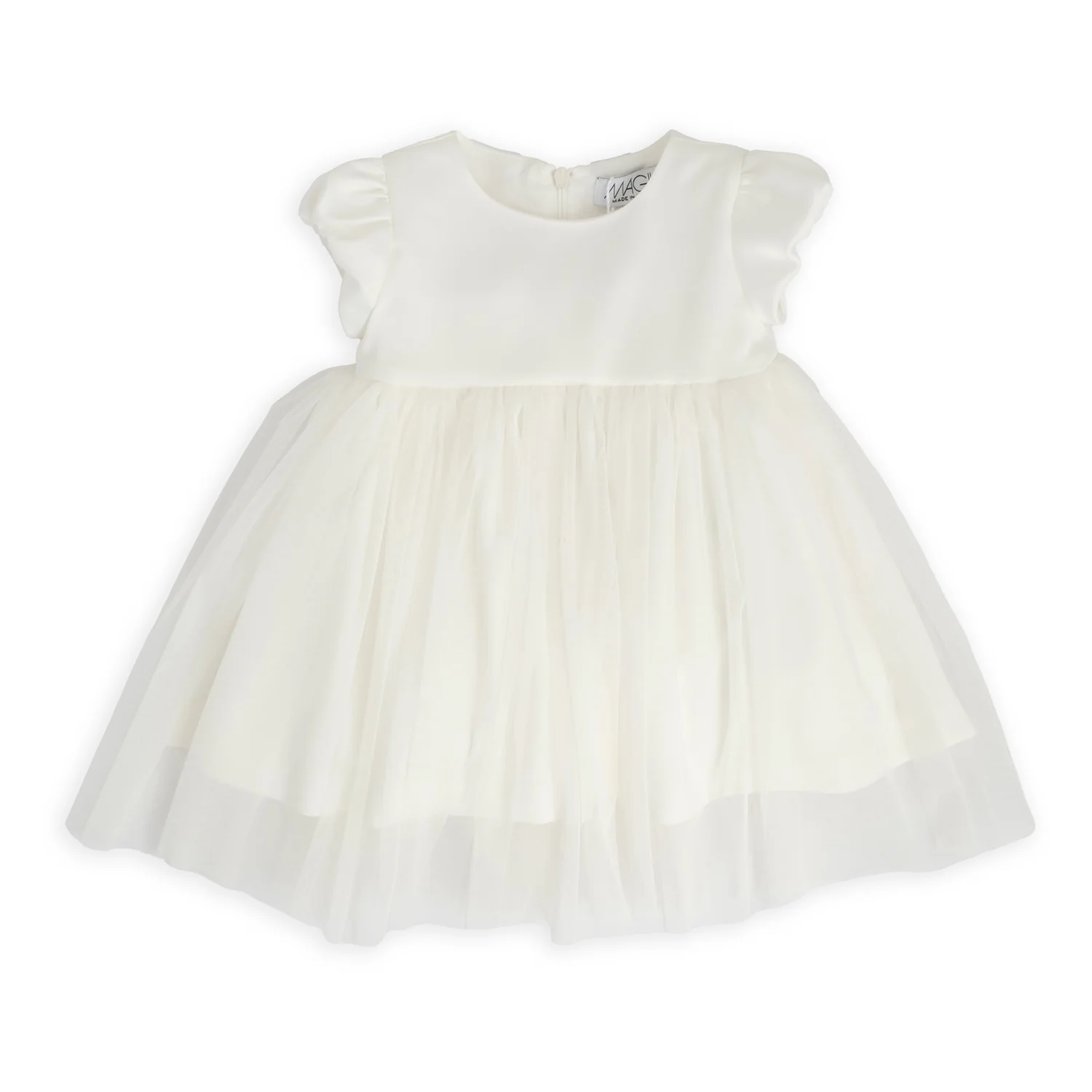 ABITO IN RASO CON GONNA TULLE