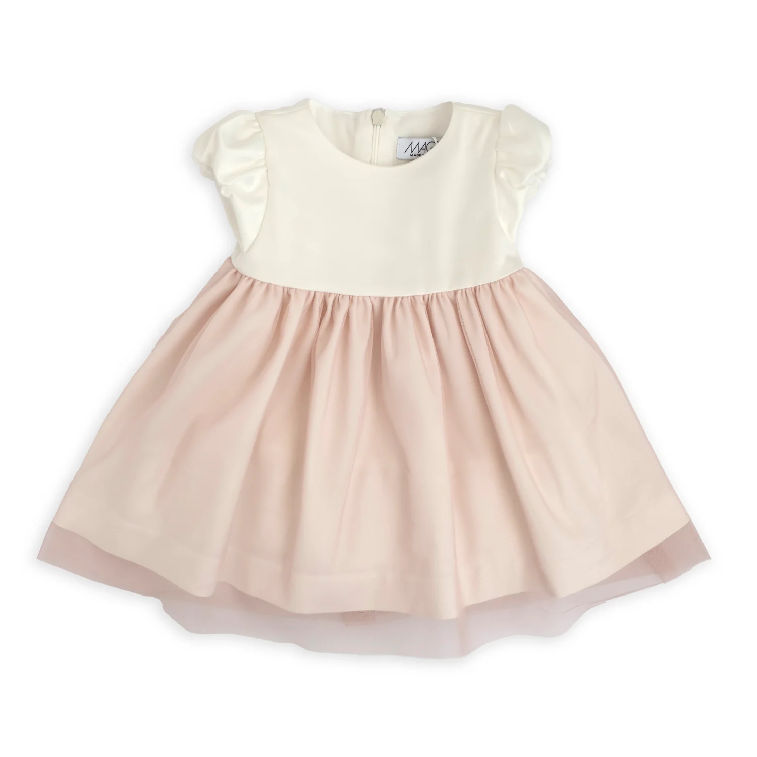 ABITO IN RASO CON GONNA TULLE