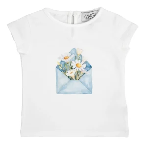 T-SHIRT STAMPA BUSTA CON MARGHERITE