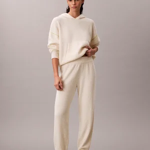 TUTA DONNA CALVIN KLEIN IN CALDA MAGLIA PANNA CON PROFILI GRIGI