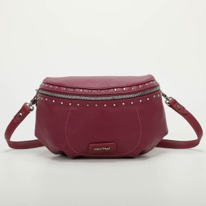 Borsa a marsupio mora Mimì Muà Firenze con borchie