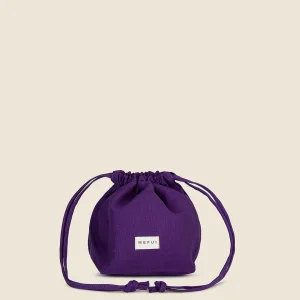 POCHETTE MARE ME FUI CON COULISSE IN COTONE VIOLA