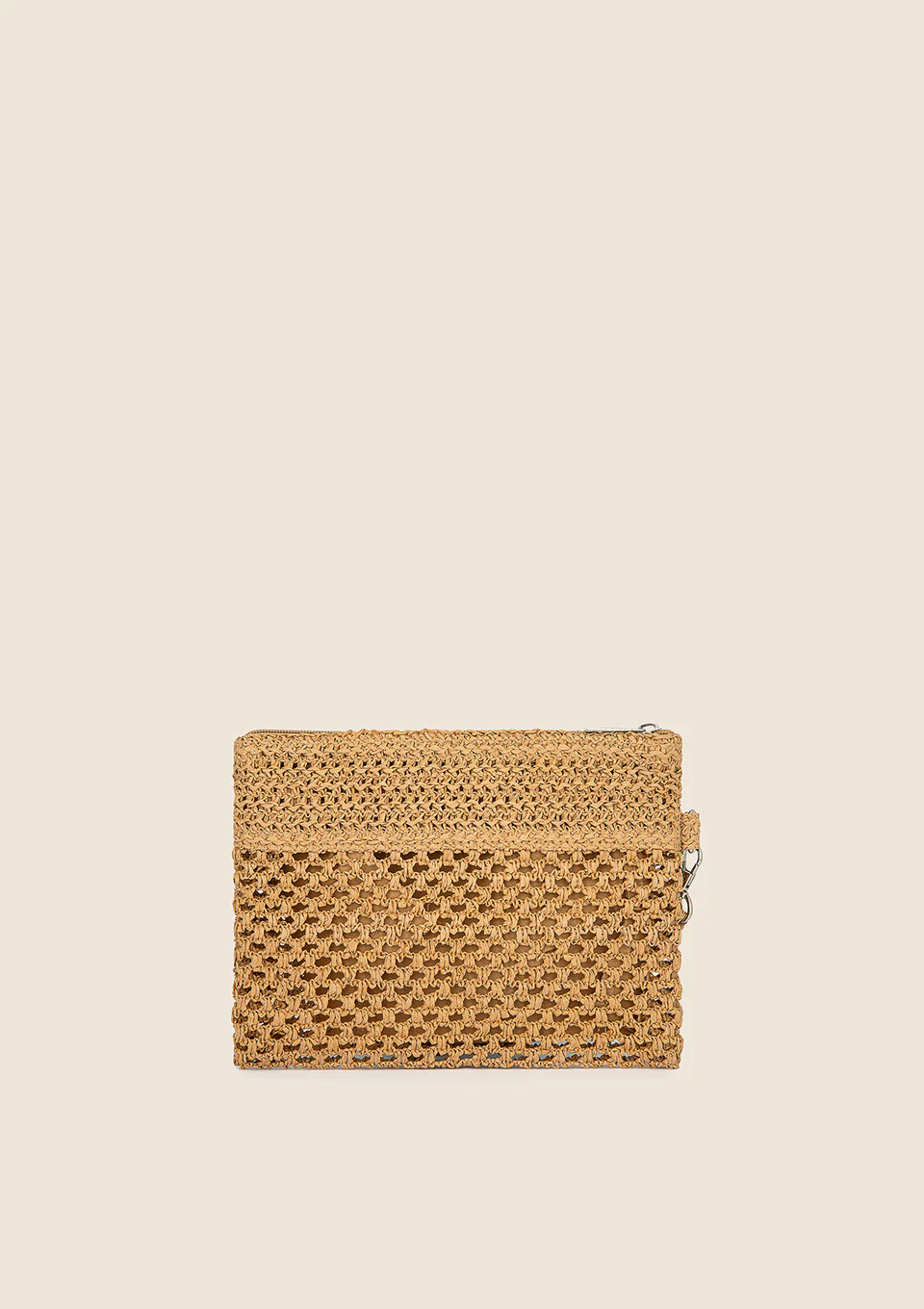 POCHETTE ME FUI IN RAFIA BEIGE - immagine 3