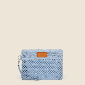 POCHETTE ME FUI IN RAFIA AZZURRA