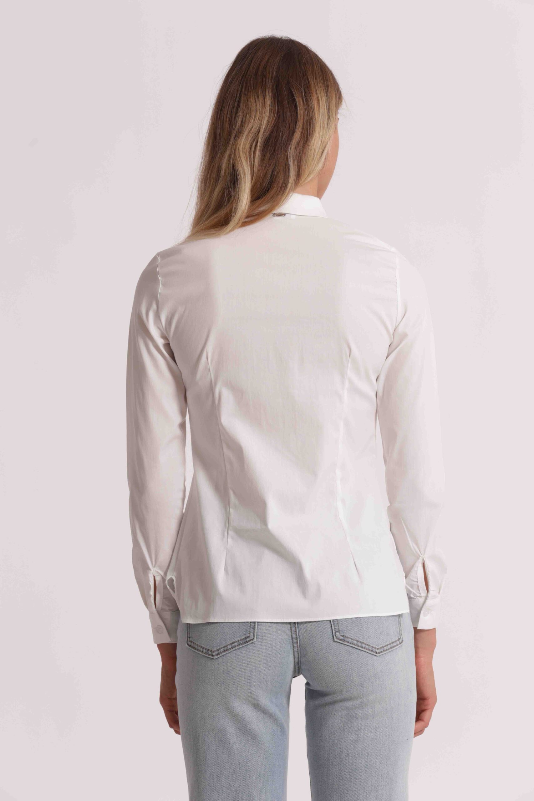 Camicia Bianca Mimì Muà Firenze con Colletto Gioiello e Strass – Made in Italy - immagine 8