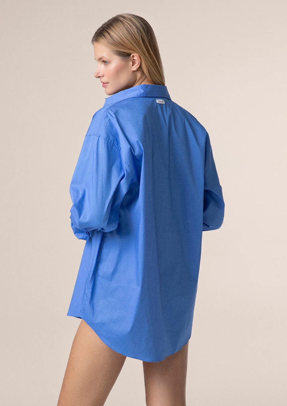 CAMICIONE DONNA ME FUI 100% COTONE AZZURRO - immagine 3
