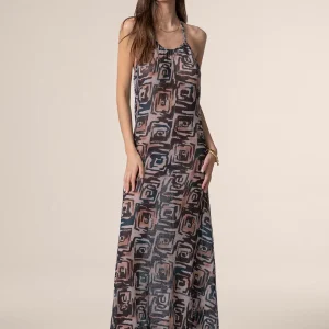 ABITO MARE LUNGO DONNA ME FUI FANTASIA TRIBALE CON PERLINE