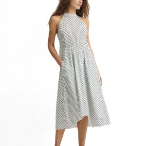 Abito Lungo Ecosostenibile a Righe con Scollo Halter – Liu Jo Better