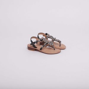 MIMÌ MUÀ Firenze SCAM-9155 Sandali gioiello infradito nero