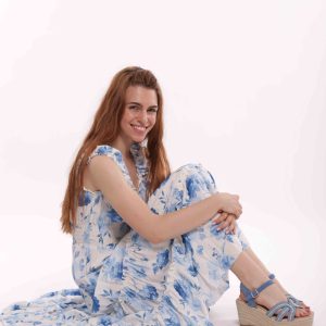 MIMÌ MUÀ Firenze SCAM-9168 Sandali azzurro con zeppa